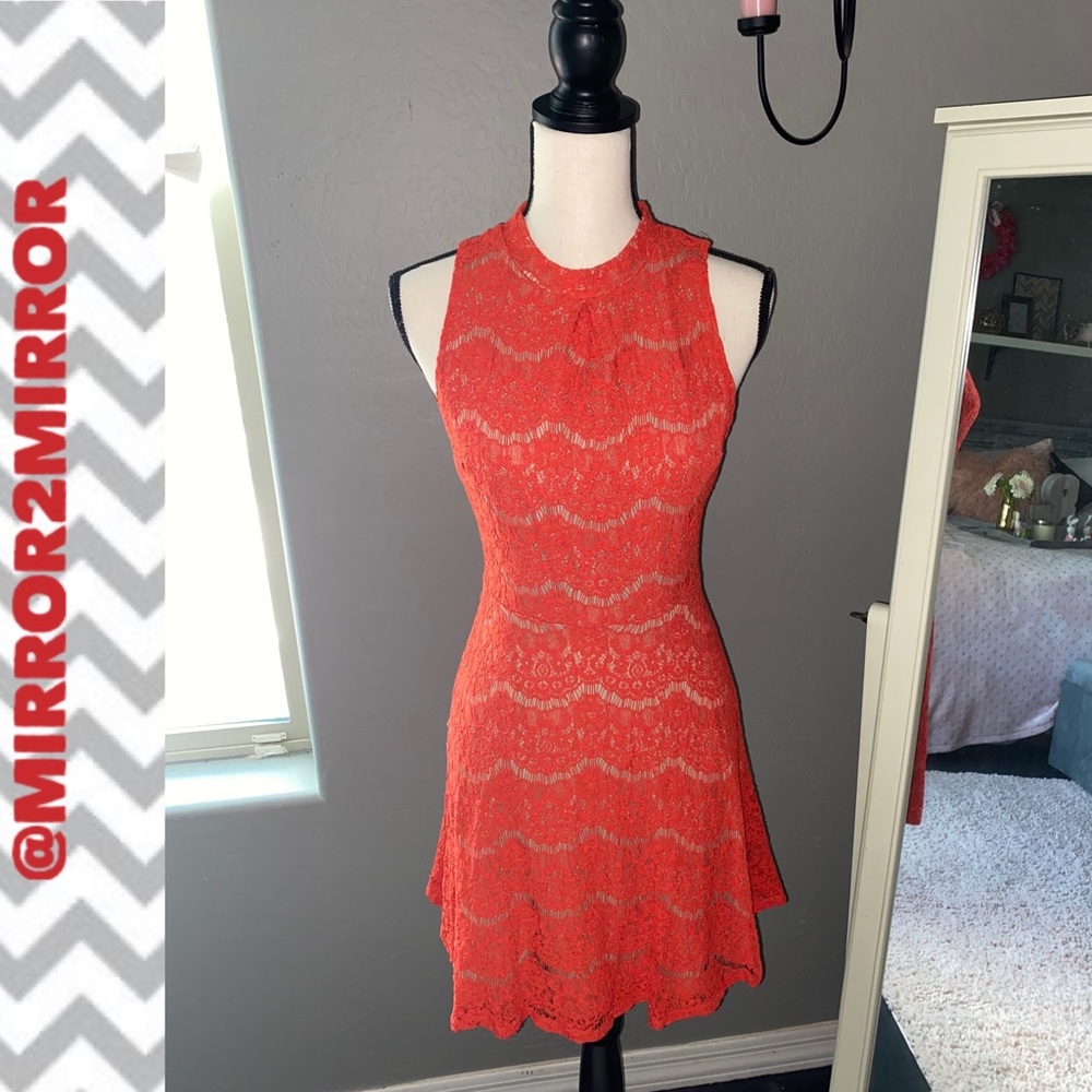 EUC Coral Lace dress